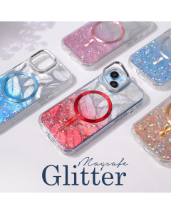 Torbica Magsafe Glitter za iPhone 12 Pro Max 6.7 roze - 217002