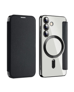 Maska za Samsung Galaxy S25 Magsafe Lux Bi Fold crna