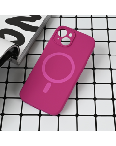 Maska za iPhone 15 6.1 Magsafe Pure color tamno pink - 221686