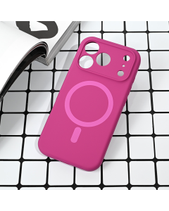 Maska za iPhone 17 Pro 63 Magsafe Pure color tamno pink - 223374