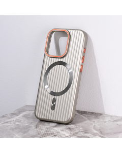 Torbica Magsafe Stripe za iPhone 15 Pro 6.1 siva - 216463