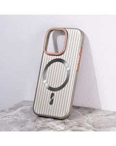 Maska za iPhone 16 Pro 6.3 Magsafe Stripe siva - 216478