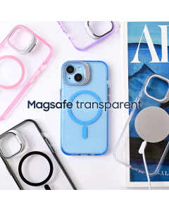 Torbica Magsafe transparent za iPhone 13 Pro Max 6.7 crna - 215919