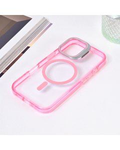 Torbica Magsafe transparent za iPhone 16 6.1 pink - 216540