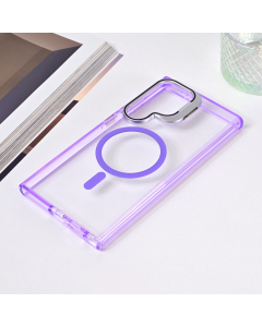 Torbica Magsafe transparent za Samsung S928B Galaxy S24 Ultra ljubicasta - 216563