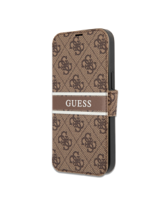 Maska za iPhone 13 6.1 braon (GUBKP13M4GDBR) na preklop Guess Bk Pu 4G Stripe - 201098