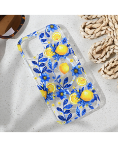 Maska za iPhone 13/14 6.1 Mediteran Lemon Print Magsafe - 8020859