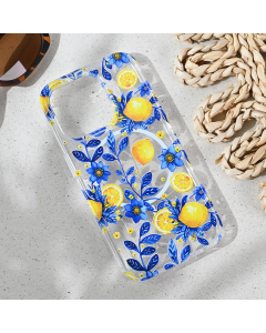 Maska za iPhone 15 Pro 6.1 Mediteran Lemon Print Magsafe - 8020861