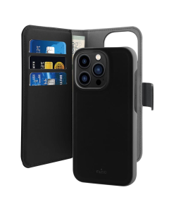 Maska za iPhone 14 Pro Max 6.7 Puro novcanik 2u1 crna - 205873