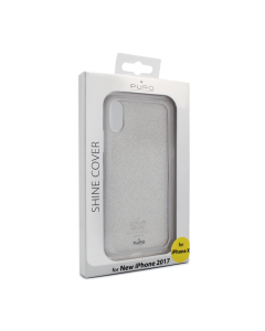 Maska za iPhone X Puro Shine srebrna - 52687