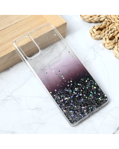 Maska za Samsung Galaxy A71 Silikonska Glitter crna - 214896