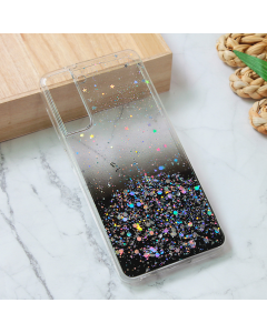 Maska za Samsung Galaxy S21 Silikonska Glitter crna - 213261