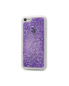 Torbica silikonska Leaves iPhone 5C ljubičasta - 016502
