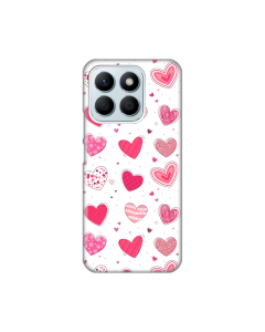 Maska za Honor X8b Silikonska Print Skin Pink Hearts - 8020010