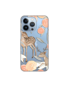 Torbica Silikonska Print Skin za iPhone 13 Pro 6.1 Flower Deer - 8018161