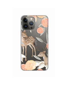 Torbica Silikonska Print Skin za iPhone 13 Pro Max 6.7 Flower Deer - 8018167