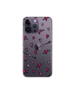 Torbica Silikonska Print Skin za iPhone 14 Pro Max 6.7 Heart Pattern - 8019075