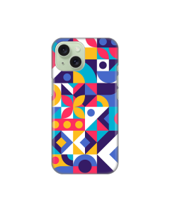 Maska za iPhone 15 6.1 Colorful Mosaic Silikonska Print Skin - 8019856