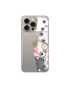 Maska za iPhone 15 Pro Max 6.7 Cats Silikonska Print Skin - 8019876