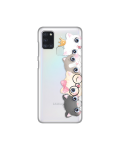 Maska za Samsung Galaxy A21s Cats Silikonska Print Skin - 8018632