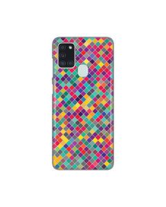 Torbica Silikonska Print Skin za Samsung A217F Galaxy A21s Colorful cubes - 8018633