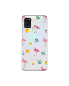 Torbica Silikonska Print Skin za Samsung A217F Galaxy A21s Flamingos - 8018634
