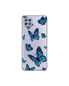 Torbica Silikonska Print Skin za Samsung A226B Galaxy A22 5G Blue butterfly - 8018619