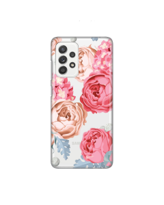 Torbica Silikonska Print Skin za Samsung A525F/A526B/A528B Galaxy A52 4G/A52 5G/A52s 5G Pink Flowers - 8017879