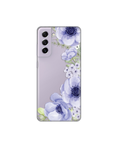 Torbica Silikonska Print Skin za Samsung G990 Galaxy S21 FE Blue Roses - 8019151