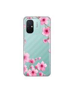 Torbica Silikonska Print Skin za Xiaomi Redmi 12C Rose flowers - 8019503