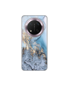Maska za Honor Magic 7 Lite Blue Gold Marble Silikonska Print - 8020587
