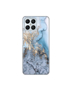 Torbica Silikonska Print za Honor X8 Blue Gold Marble - 8018724