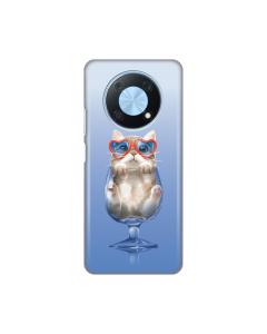 Torbica Silikonska Print za Huawei Y90 Funny Cat - 8019203