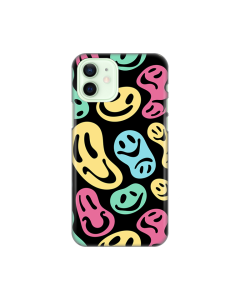 Torbica Silikonska Print za iPhone 12 6.1 Black Color Smiles - 8019091