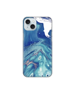 Maska za iPhone 15 Plus 6.7 Blue Marble Silikonska Print - 8019894