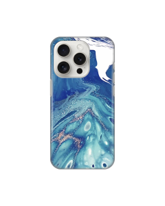 Maska za iPhone 15 Pro 6.1 Blue Marble Silikonska Print - 8019889