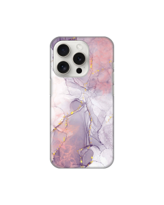 Maska za iPhone 15 Pro 6.1 Silikonska Print Pink Marble - 8019890