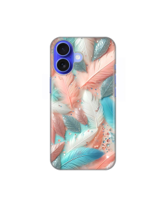 Torbica Silikonska Print za iPhone 16 6.1 Pastel Feathers - 8020516-1
