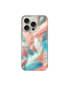 Torbica Silikonska Print za iPhone 16 Pro 6.3 Pastel Feathers - 8020522-1