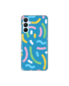 Torbica Silikonska Print za Samsung A156B Galaxy A15 5G Happy Lines blue - 8020346