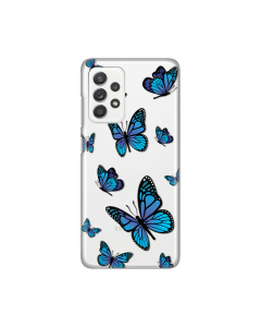 Torbica Silikonska Print za Samsung A525F/A526B/A528B Galaxy A52 4G/A52 5G/A52s 5G Blue butterfly - 8019775