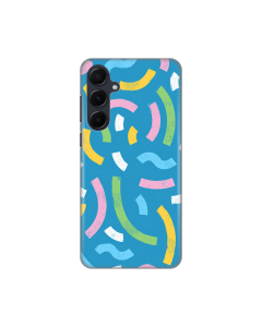 Torbica Silikonska Print za Samsung A556B Galaxy A55 5G Happy Lines blue - 8020337