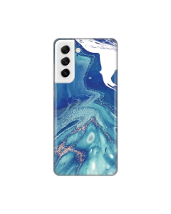 Torbica Silikonska Print za Samsung G990 Galaxy S21 FE Blue Marble - 8018650