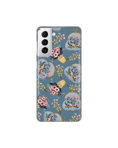 Maska za Samsung Galaxy S21 Retro Blue Silikonska Print - 8017702-1