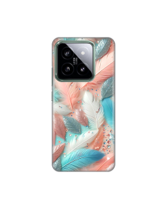 Torbica Silikonska Print za Xiaomi 14 Pastel Feathers
