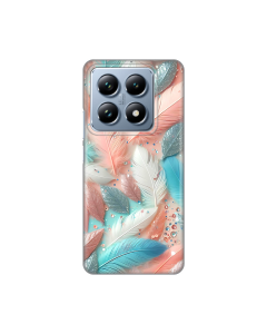 Torbica Silikonska Print za Xiaomi 14T Pro Pastel Feathers - 8020542-1