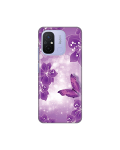 Torbica Silikonska Print za Xiaomi Redmi 12C Butterfly And Flowers - 8019664