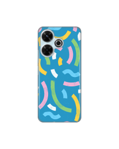 Torbica Silikonska Print za Xiaomi Redmi 13 Happy Lines blue - 8020401
