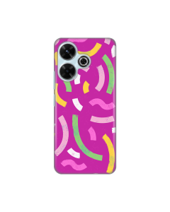 Torbica Silikonska Print za Xiaomi Redmi 13 Happy Lines pink - 8020402