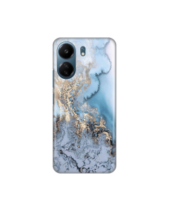 Torbica Silikonska Print za Xiaomi Redmi 13C Blue Gold Marble - 8019931